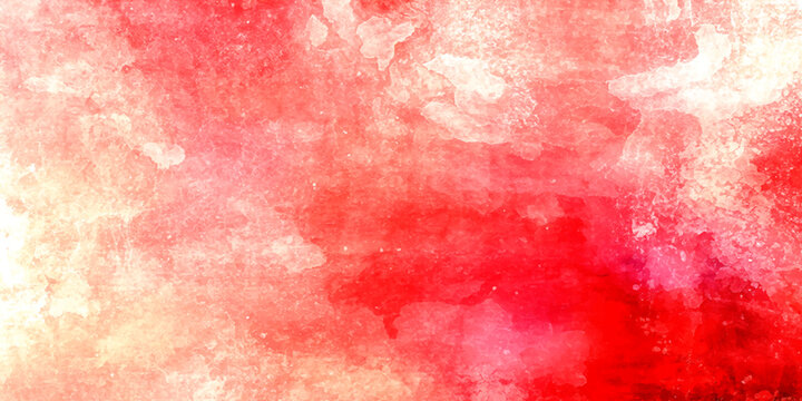 Crimson Wash of Emotion A vibrant watercolor abstract painting with washes of deep crimson, bright red, and soft pink evokes intense emotion, passion, or a dramatic mood.