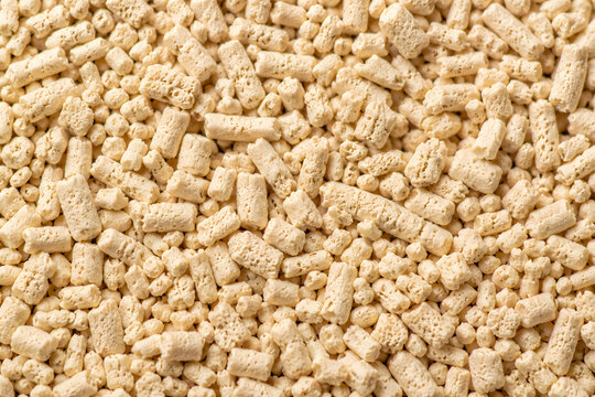 Ultra Macro Dry Active Yeast Granules, Porous Baking Ingredient Texture Background
