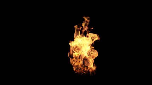 Fire VFX element in slow motion - 60 fps, 4K Pro Res with mask pass