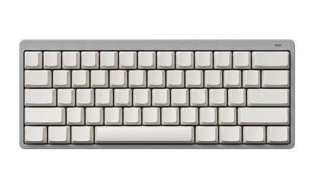 White Wireless Computer Keyboard Modern Minimalist Design Product Photo
