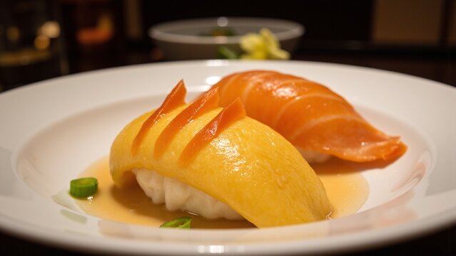 Golden Tamago and Fresh Sashimi Platter