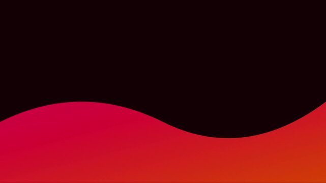 Abstract red wave motion animation 4k background, with smooth gradient, flow and dark, contrast