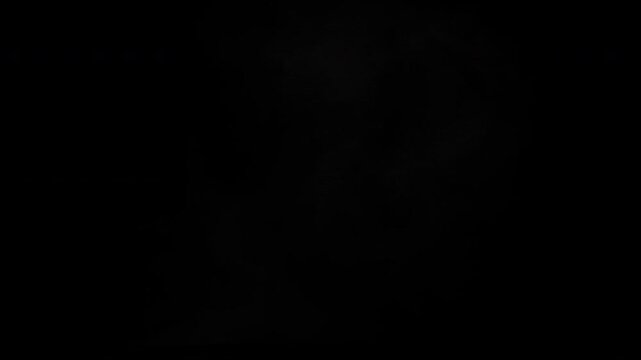 Quick ground or landmine explosion with smoke swirling in the air - 60 fps, 4K Pro Res with mask pass