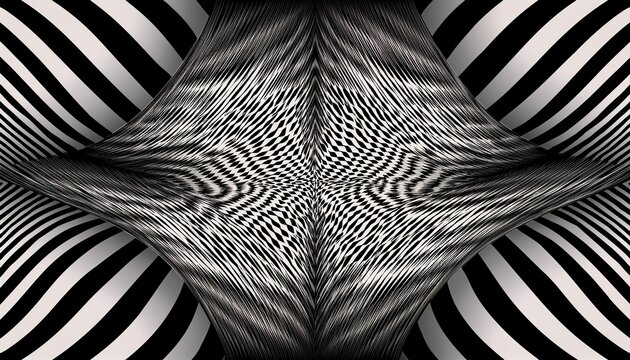 optical illusion distorted black and white checkerboard pattern
