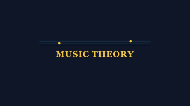 Music theory educational with animated musical staff and notes for academic presentations and creative projects animation 4k