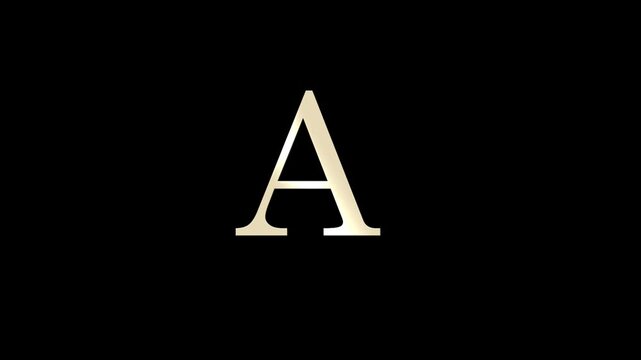 English alphabet letter A with white particles and transparent background, beautiful letter