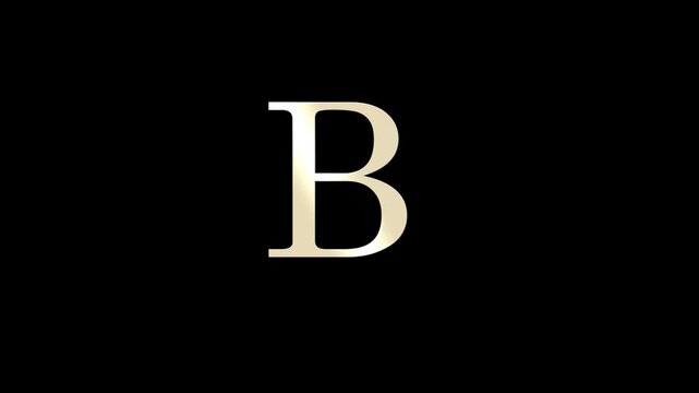 English alphabet letter B with white particles and transparent background, beautiful letter
