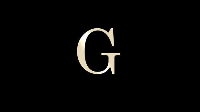 English alphabet letter G with white particles and transparent background, beautiful letter
