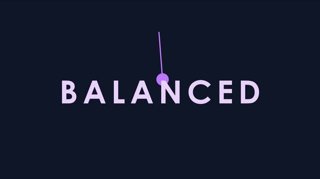 Balanced concept animation with swinging pendulum motion for wellness and mindfulness projects 4k motion animation
