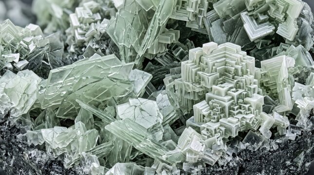 Imagined Thallium Salt Crystals Forming Pale Green Toxic Glassy Plates and Fragile Cubic Terraces