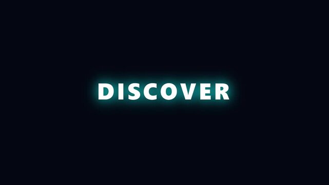 Discover neon glowing text animation with circular hud for modern tech and digital interface motion 4k