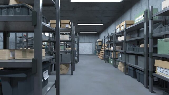 倉庫　3DCGレンダリング

