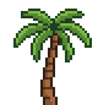 Tropical Palm Tree Summer vibes for 8-bit or 16-bit Style