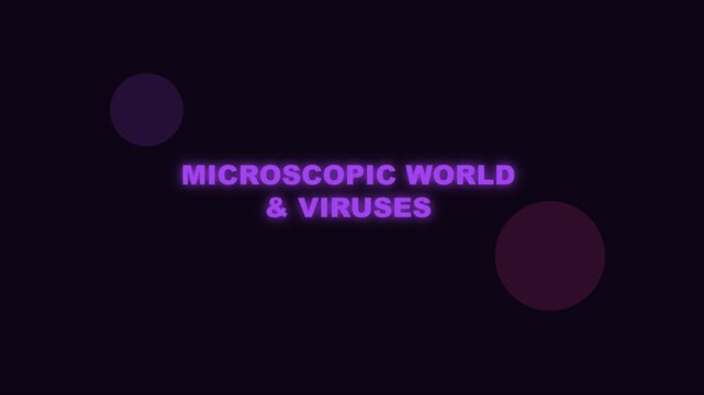 Microscopic viruses: scientific animation of pathogens and cellular structures for medical research and educational presentations 4k