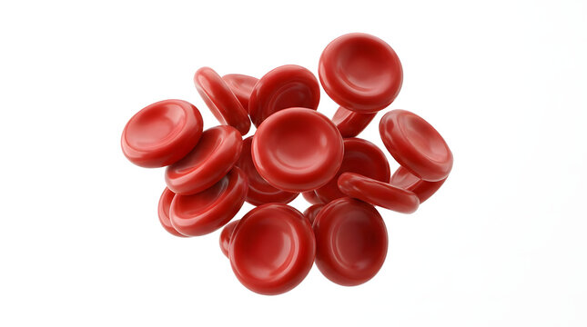Close-up of red blood cells cluster under microscope
