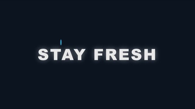 Stay fresh minimalist typography motion with clean modern aesthetic for branding and digital marketing campaigns animation 4k