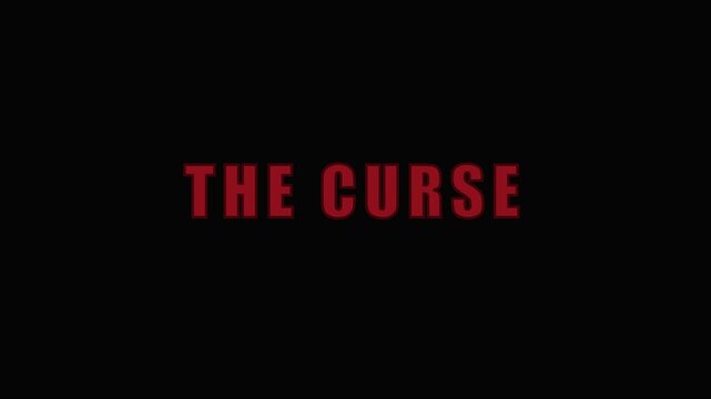 The curse cinematic title card for horror and thriller projects animation 4k