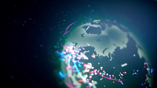 Global Cyber Threat Monitor Showing Live Cyber Attacks on World Map