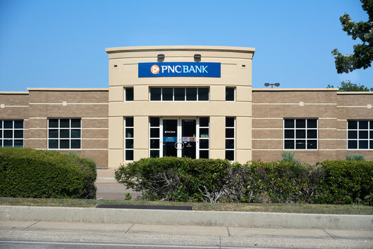 PNC Bank External View with Parking and Landscaping