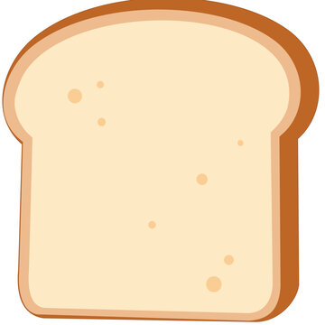 Slice of Bread Flat Illustration Vector