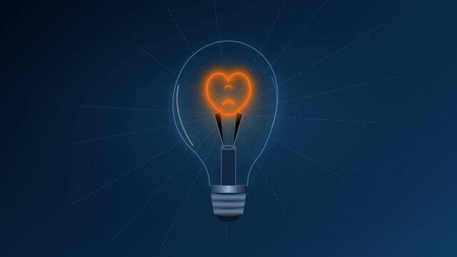 Glowing Filament Ignition Abstract Electric Spark Line Motion Graphic Background 4K