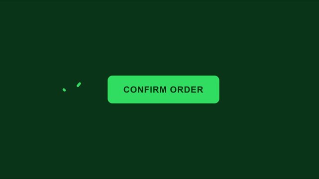 Confirm order button animation with checkmark success for e-commerce ui 4k user interface