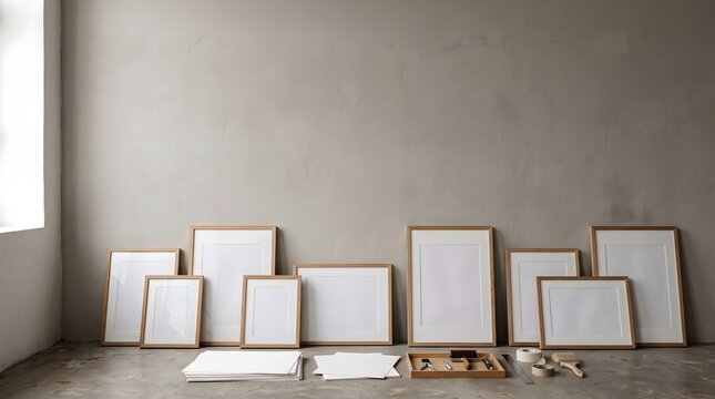 Minimal Photo Frame Display Background