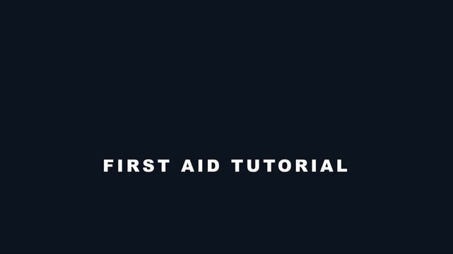 First aid tutorial motion animation with medical cross symbol 4k emergency health safety