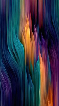 Abstract background with flowing vertical motion, rich color harmony