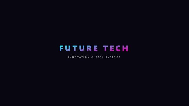 Future tech innovation and data systems motion title sequence animation 4k digital technology