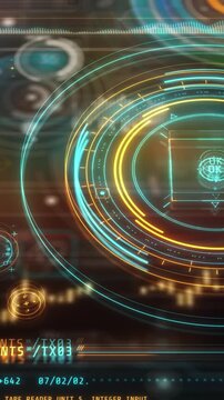 Futuristic AI interface digital head up display