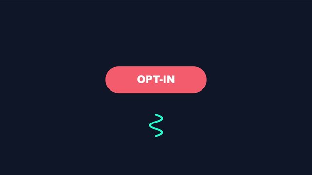 Opt-in button animation for digital marketing and newsletter subscription ui 4k