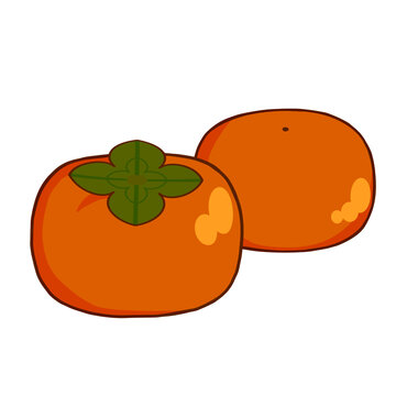 シンプルな柿のイラスト