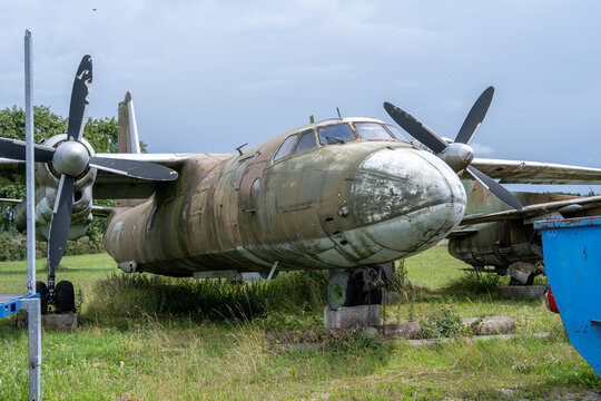 Eschach, Germany 27 Jul 25: Weathered Propeller Aircraft at Technology Museum