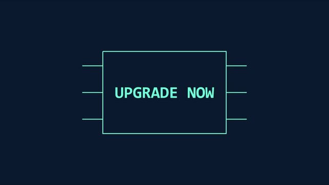 Upgrade now digital interface modern tech call to action button for software, business growth, and subscription marketing campaigns animation 4k