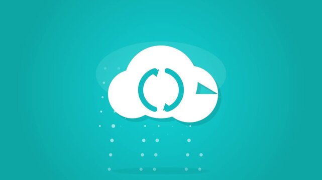 Conceptual graphic illustrating efficient data synchronization and secure cloud storage, representing modern online information management and reliable digital updates