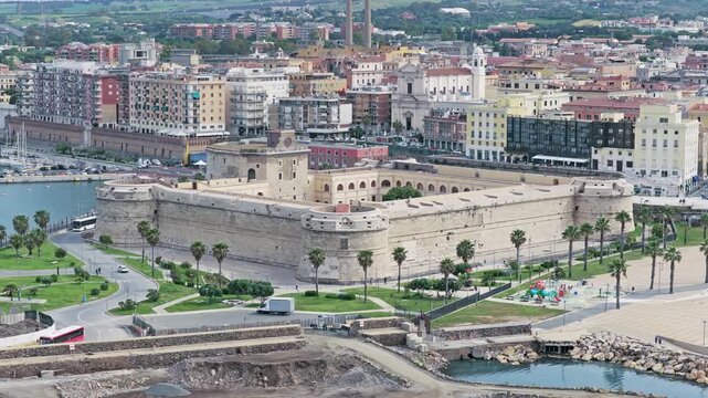 Civitavecchia Forte Michelangelo Citadel Aerial View Italy