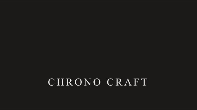 Chrono craft minimalist title card for luxury branding and timepiece presentation animation 4k