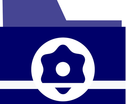 Minimal Folder Star Icon for File Management and Business Vector
