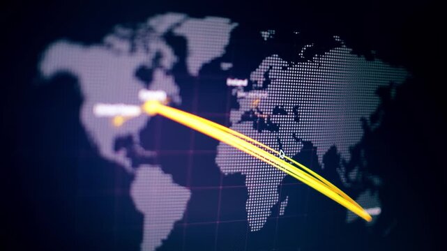 Online Cyber Attack Monitor Showing Global Network Threats on World Map