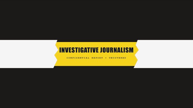 Investigative journalism confidential report uncovered: news broadcast motion title sequence animation 4k