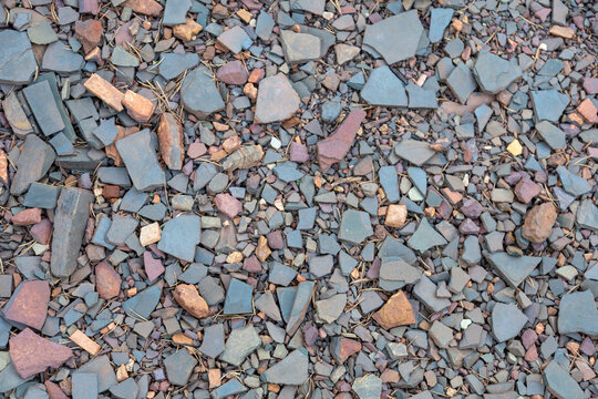 Colorful slate gravel