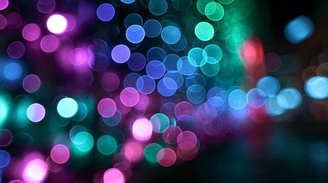 Vibrant Colorful Bokeh Lights Abstract Background