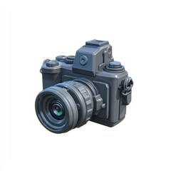 Fototapeta premium Gray digital camera, 3D model