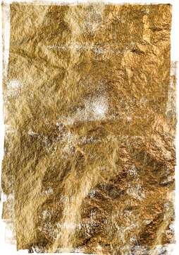 Abstract textured background with shimmering gold metallic foil