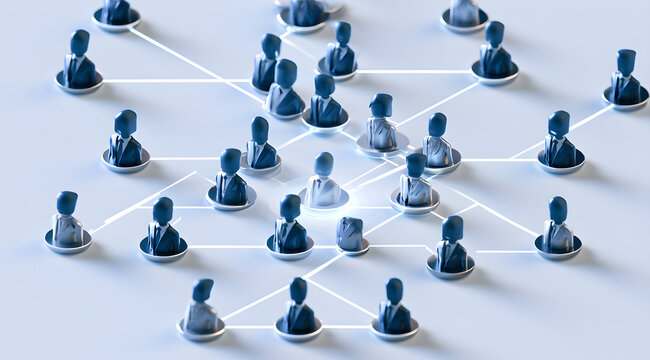 A structured hierarchy of a business organization, leadership selection, team management, human resources decision-making, reporting lines, and visualization of the corporate chain of command and mana