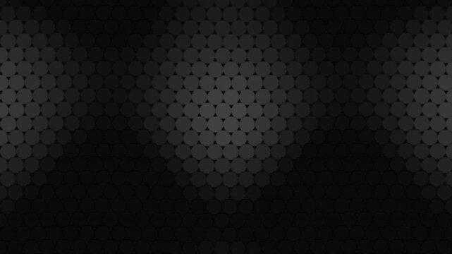 Abstract dark grey circular pattern background with soft shifting gradient shadows for modern motion graphic design.