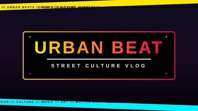 Modern Urban Kinetic Staccato Opener Loop 4K Motion Graphic