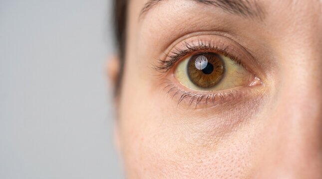Photorealistic Jaundice Eye Close-Up for Liver Disease Awareness