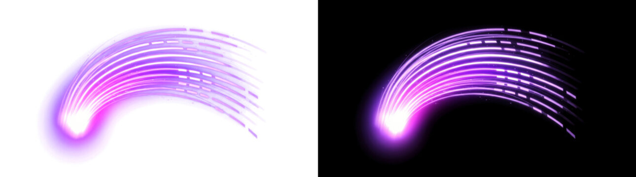 Arching Strobe Beam Stutter Wave Light Overlay with Real Transparency